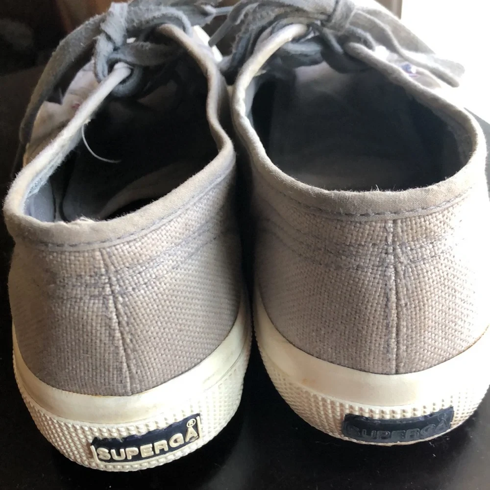 Superga gray tennis shoes size 9.5
